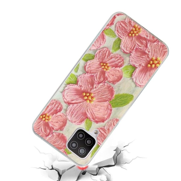 Deco Samsung Galaxy A22 4G skal - Rosa Blommor Rosa