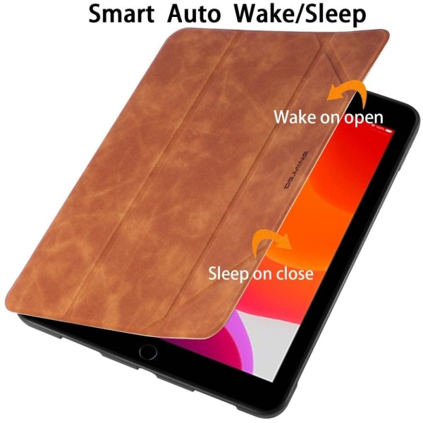 DG.MING See Series Etui Auto Wake & Sleep Læderskal iPad 10.2 (2 Brown