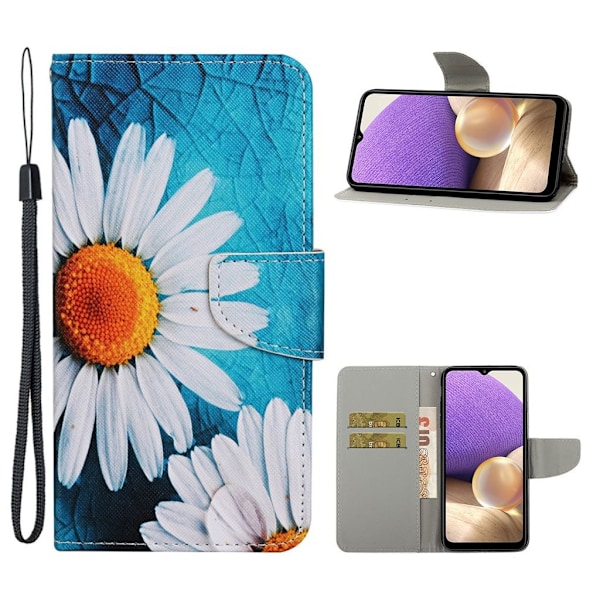 Wonderland Samsung Galaxy A32 Flip etui - Solsikke Multicolor