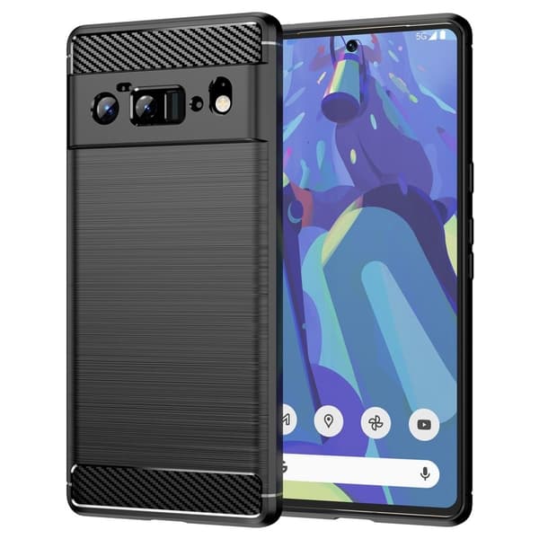 Carbon Flex Google Pixel 6 Pro skal - Svart Svart