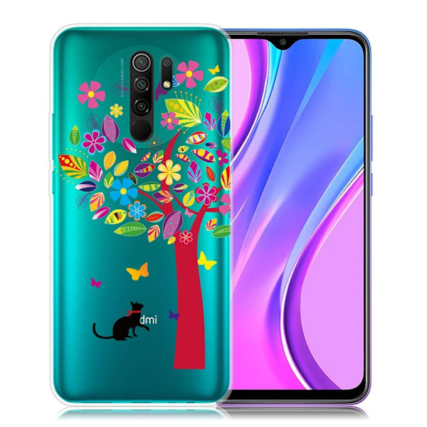 Deco Xiaomi Redmi 9 Suojakotelo - Coloful Puu Multicolor