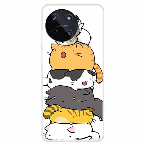 Imagine Realme 11 cover - Stakket Kat Silver grey