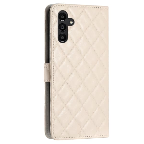 Toimiva rombinen lompakkokotelo Samsung Galaxy A15 - Beige White