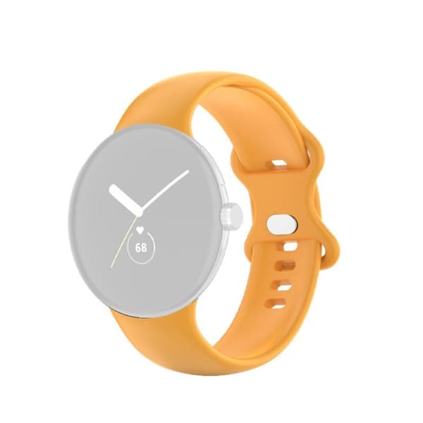 Google Pixel Watch-klokkerem i silikon - Gul Størrelse: L Yellow