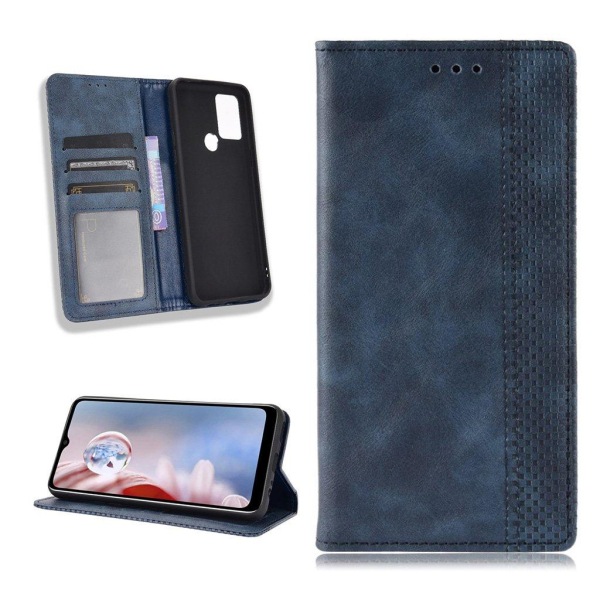 Bofink Vintage HTC Desire 20 Plus leather case - Blue Blue