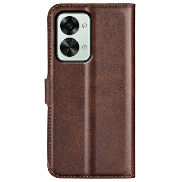 OnePlus Nord 2T nahkainen lompakokkotelo - Ruskea Brown