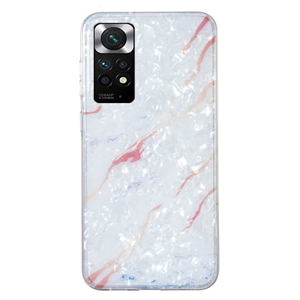 Marble Xiaomi Redmi Note 11S / Note 11 Etui - Hvit Klinkekule White