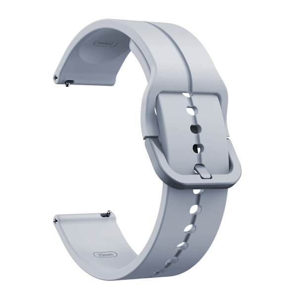 20 mm universal silikonrem - Lysegrå Silver grey