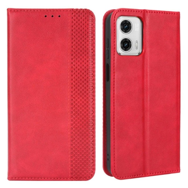 Bofink Vintage Motorola Moto G53 Læder Etui - Rød Red