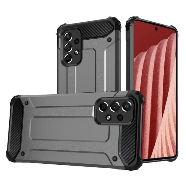 Armour Guard Suojakotelo Samsung Galaxy A73 - Harmaa Silver grey