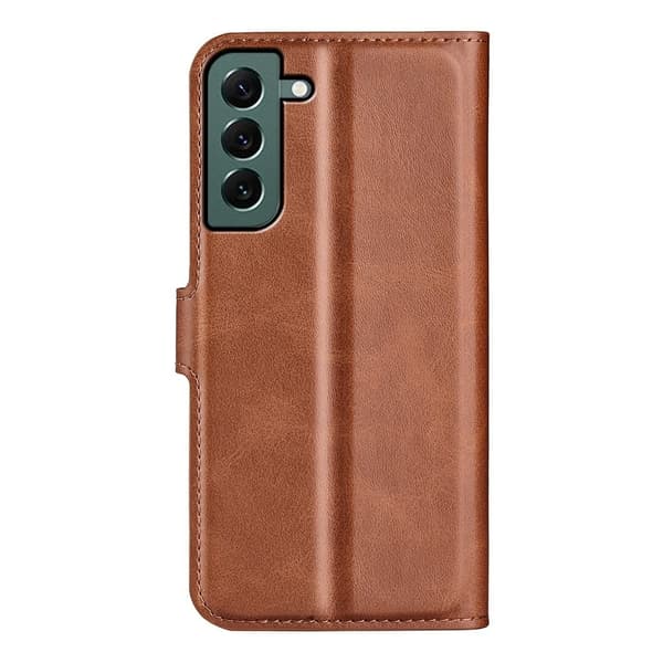 Læretui med Lommebok til Samsung Galaxy S23 Plus - Lysebrun Brown