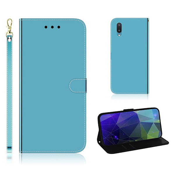 Mirror Samsung Galaxy M02 / A02 Flip Etui - Blå Blue