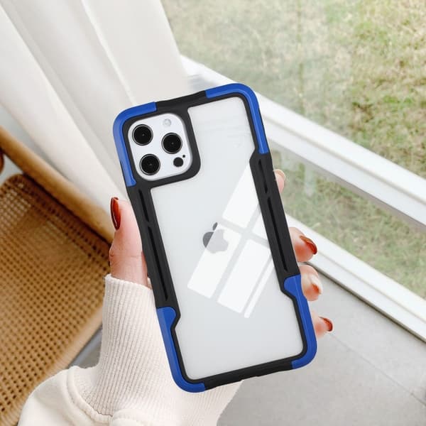 Stötsäkert Skyddande Skal till iPhone 13 Pro - Svart / Blå multifärg