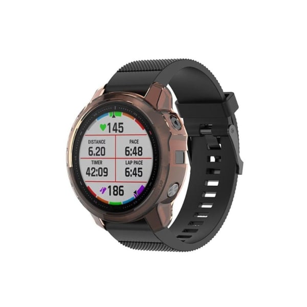 Garmin Fenix 6S / 6S Pro gennemsigtigt cover - Lyserød Pink