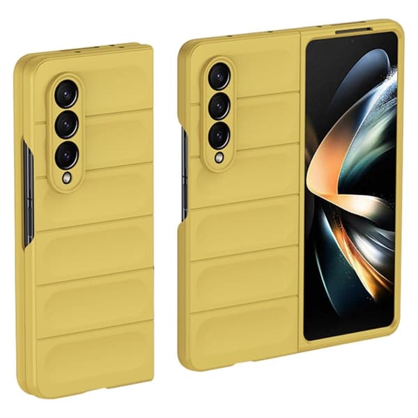 Blødt grebsformet cover til Samsung Galaxy Z Fold3 5G - Gul Yellow