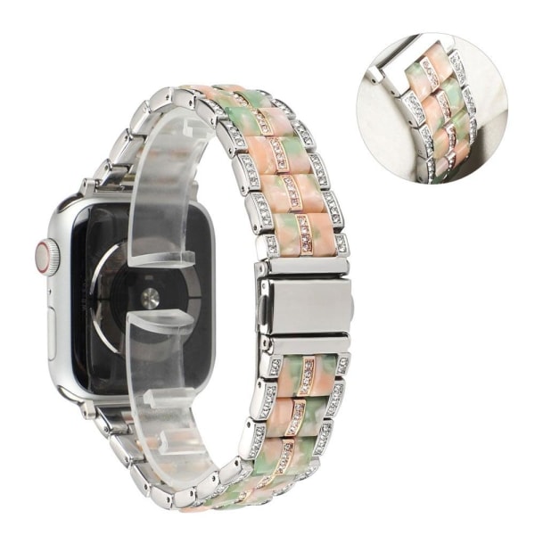 Apple Watch 42mm - 44mm rhinestone décor stainless steel watch s Pink