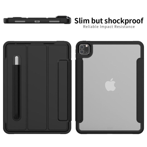 iPad Pro 11 inch (2020) elegant tri-fold case - All Black Black