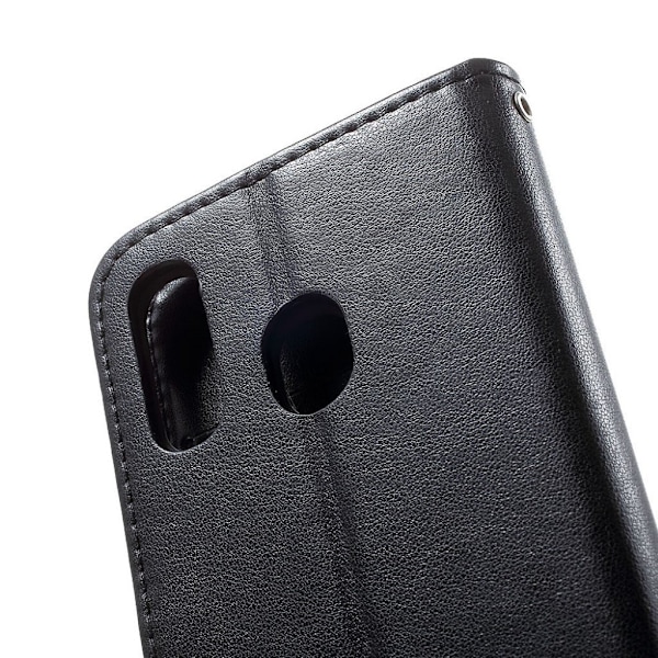 Butterfly läder Samsung Galaxy A40 fodral - Svart Svart