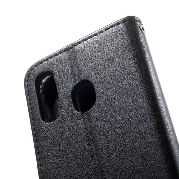 Samsung Galaxy A40 For Laget Sommerfugl Læretui - Svart Black