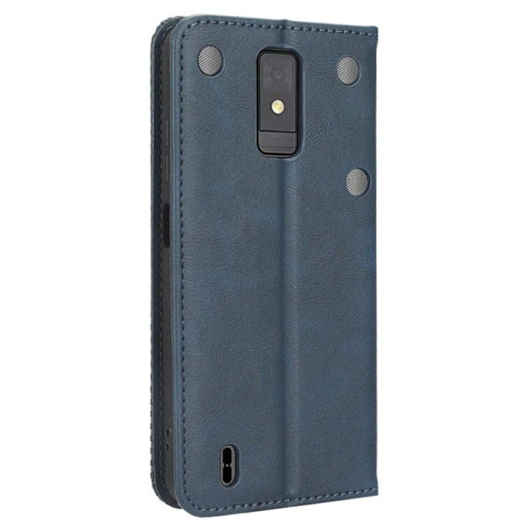 Bofink Vintage läder ZTE Blade A32 fodral - Blå Blå