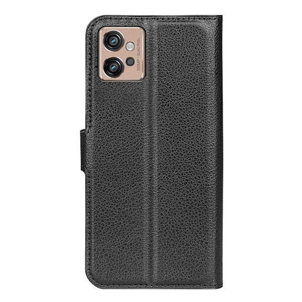 Klassisk Motorola Moto G32 Flip Etui - Sort Black