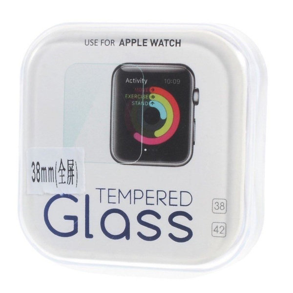 Apple Watch 38mm heltäckande skärmskydd i härdat glas Transparent