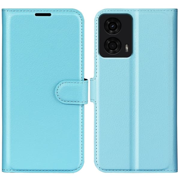 Klassisk Motorola Moto G24 flip etui - Blå Blue
