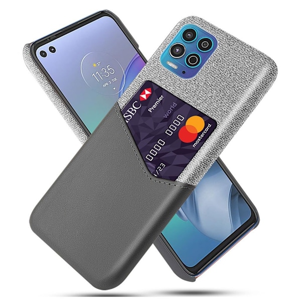 Bofink Motorola Moto G100 / Motorola Edge S skal med korthållare - Silver/Grå Silvergrå