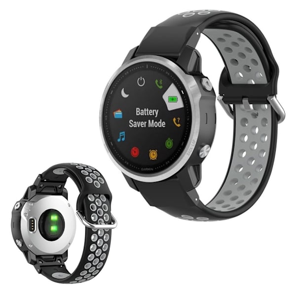 Kellonauha Garmin kellon kaksivärinen kellonauha - Musta / Harmaa Black
