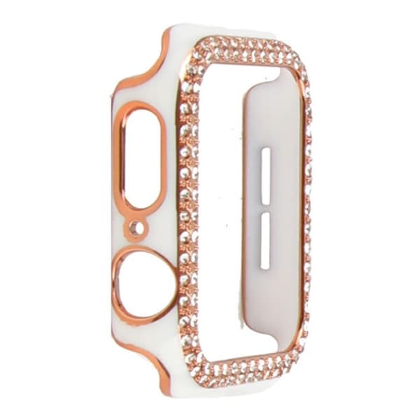 Apple Watch 40 mm dubbelfärgat strassfodral - Vit / Vit Vit