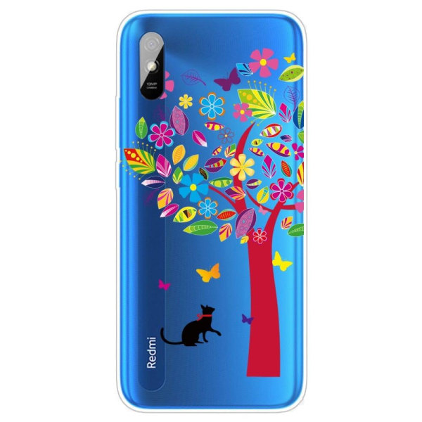 Deco Xiaomi Redmi 9A Etui - Kat og Træ Multicolor