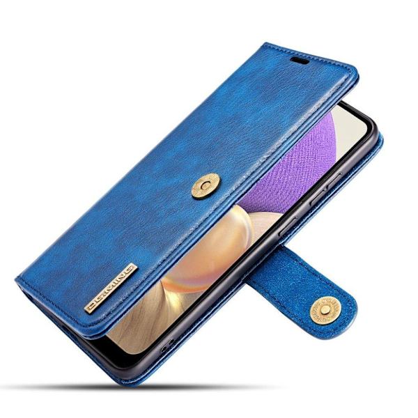 DG.MING Samsung Galaxy A32 5G 2-i-1 etui med pung - Blå Blue