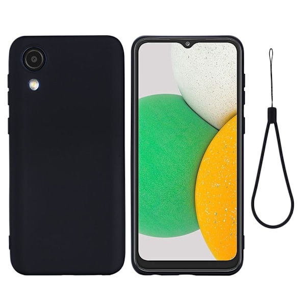 Matta nestesilikoninen kuori Samsung Galaxy A03 Core - Musta Black