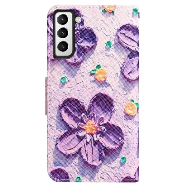 Wonderland Samsung Galaxy S22 Plus Flippetui - Lilla Blomst Purple