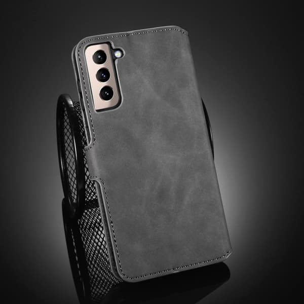 DG.MING Samsung Galaxy S21 Plus Retro Case - Harmaa Silver grey