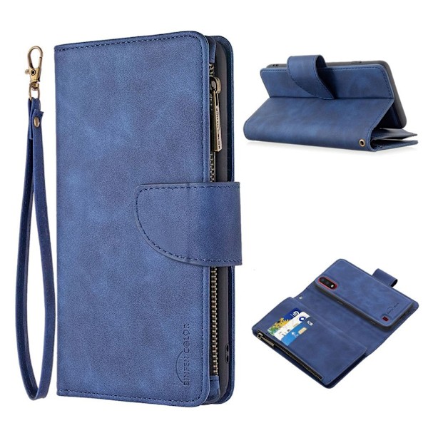 Premium Wallet Samsung Galaxy A01 kotelot - Sininen Blue