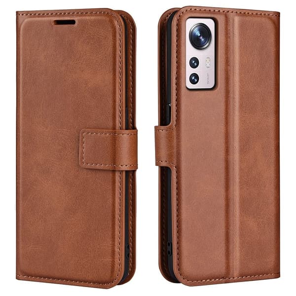 Xiaomi 12 Lite nahkainen lompakokkotelo - Vaalean Ruskea Brown