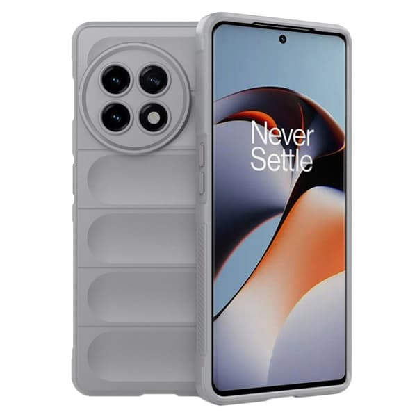 Deksel med mykt grep for OnePlus 11R / OnePlus Ace 2 - Lysegrå Silver grey