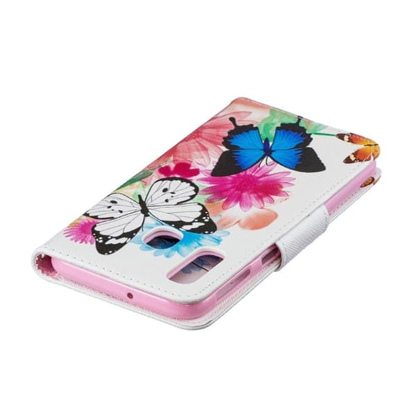 Wonderland Samsung Galaxy A40 flip etui - Vivid Butterflies Multicolor