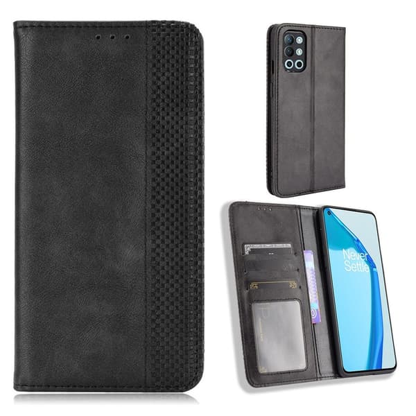 Bofink Vintage Oneplus 9r Læder Etui - Sort Black