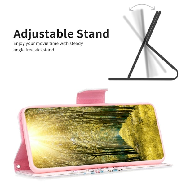 Wonderland Google Pixel 7a Flip Etui - Blomst Træ Multicolor