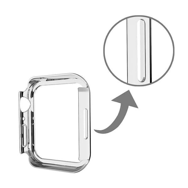 Apple Watch (45 mm) cover med rhinestone-dekor - Sølv Silver grey