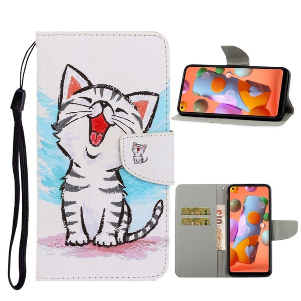 Wonderland Huawei P40 Lite E flip etui - Glad Kat White