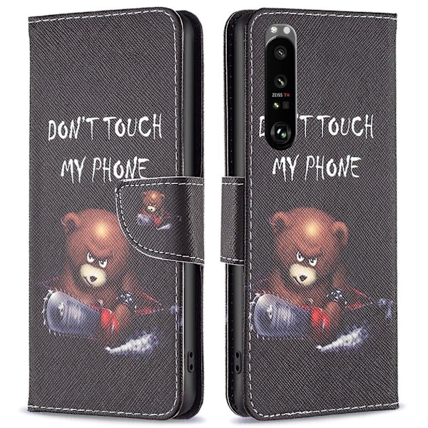 Wonderland Sony Xperia 1 III flip etui - Bjørn Black