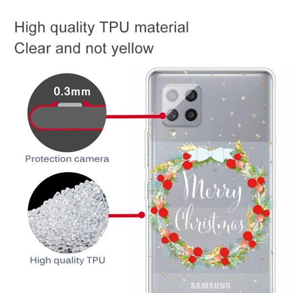 Juletaske til Samsung Galaxy A42 5g - Julekrans Green