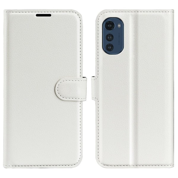 Klassisk Motorola Moto E32 flip etui - Hvid White