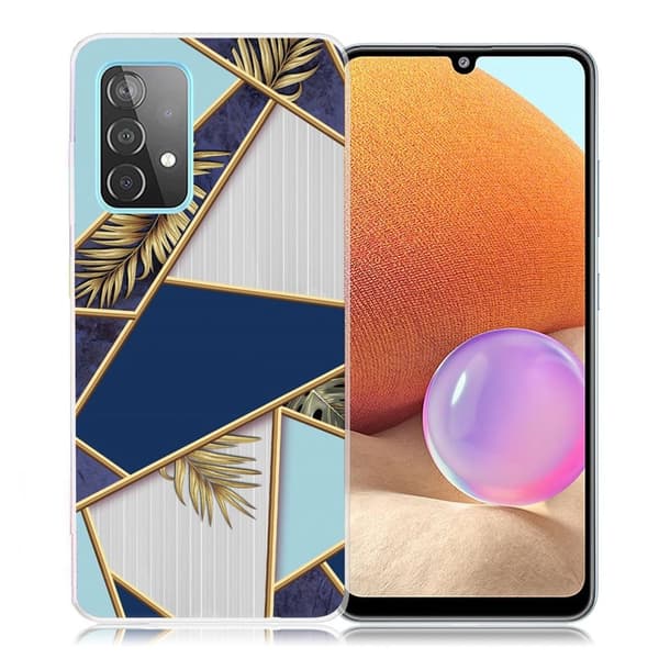 Marble design Samsung Galaxy A32 cover - Fragment Af Farve Og Vinranke Multicolor