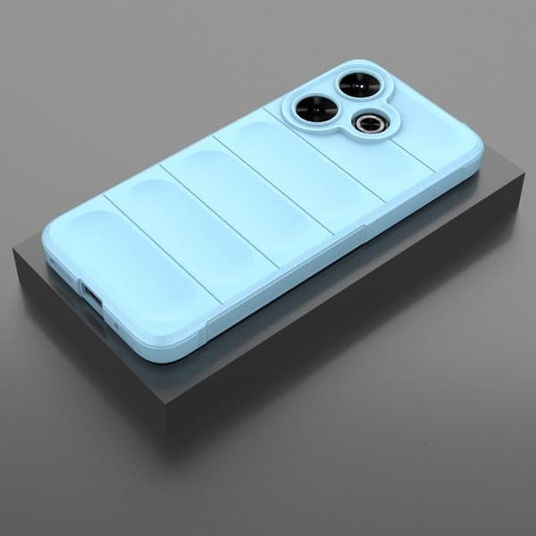 Mjukt greppformat Xiaomi Redmi 13 / Xiaomi Redmi Note 13R skal - Baby Blå Blå
