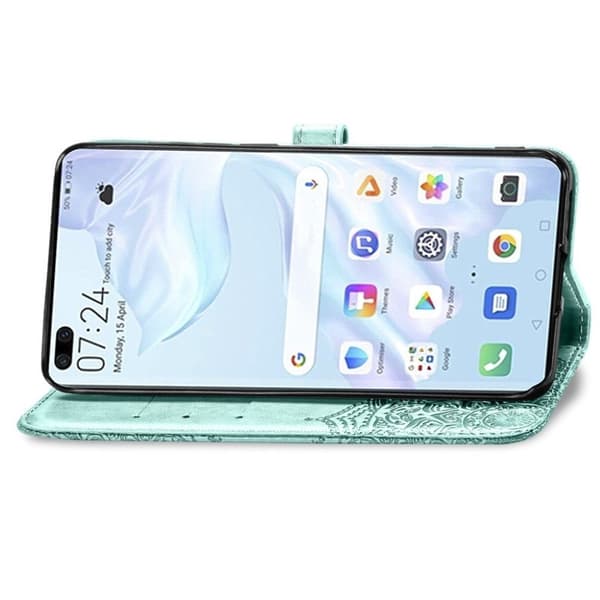 Mandala Huawei P40 Veske - Cyan Green