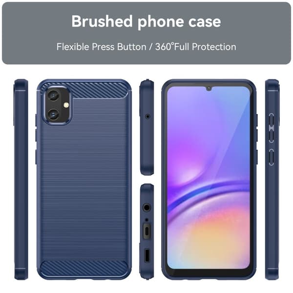 Carbon Flex Suojakotelo Samsung Galaxy A05 - Sininen Blue